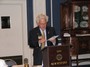 2009-10 District Governor Terry Humfryes begins the presentation